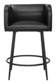 Horbat Black (Set of 2) Steel and Polyurethane Counter Stool