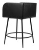 Horbat Black (Set of 2) Steel and Polyurethane Counter Stool