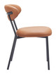 Rorun Brown (Set of 4) Steel and Polyurethane Dining Chair