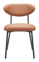 Rorun Brown (Set of 4) Steel and Polyurethane Dining Chair