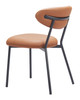 Rorun Brown (Set of 4) Steel and Polyurethane Dining Chair