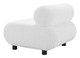 Rahat White Rubberwood and Polyester Accent Chair
