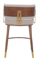 Brew Beige & Walnut Steel and Polyurethane Counter Stool