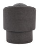 Olya Truffle Gray Steel and Polyester Accent Chair