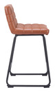 Pago Brown (Set of 2) Steel and Polyurethane Counter Stool
