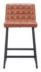 Pago Brown (Set of 2) Steel and Polyurethane Counter Stool