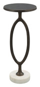 Bonita Bronze Natural Marble and Aluminum Round Accent Table