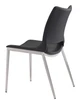Ace Black & Silver (Set of 2) Stainless Steel and Polyurethane Dining Chair
