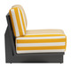 Shoreline Yellow Aluminum and Olefin Accent Chair for Outdoor Use