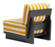 Shoreline Yellow Aluminum and Olefin Accent Chair for Outdoor Use