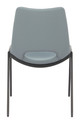 Desi Azure Gray (Set of 2) Steel and Polyurethane Armless Dining Chair