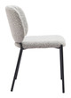 Plat Gray (Set of 2) Steel and Polyester Stackable Dining Chair