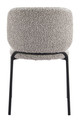 Plat Gray (Set of 2) Steel and Polyester Stackable Dining Chair