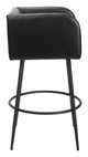Horbat Black (Set of 2) Steel and Polyurethane Barstool
