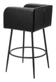 Horbat Black (Set of 2) Steel and Polyurethane Barstool
