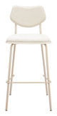 Zeal Light Gray & Beige (Set of 4) Steel and Polyester Barstool