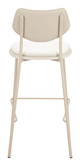 Zeal Light Gray & Beige (Set of 4) Steel and Polyester Barstool