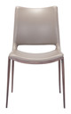 Ace Brown & Walnut (Set of 2) Steel and Polyurethane Dining Chair