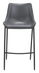 Magnus Dark Gray & Black (Set of 2) Steel and Polyurethane Barstool