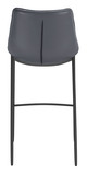 Magnus Dark Gray & Black (Set of 2) Steel and Polyurethane Barstool