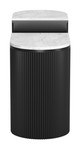 Ormara White & Black Natural Marble and Mango Wood Side Table Set