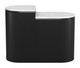 Ormara White & Black Natural Marble and Mango Wood Side Table Set