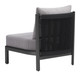 Horizon Gray Aluminum and Olefin Accent Chair for Outdoor Use