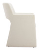 Minet Linen White Poplar Wood and Polyester Dining Chair
