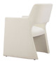Minet Linen White Poplar Wood and Polyester Dining Chair