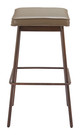 Divat Taupe & Walnut (Set of 2) Steel and Polyurethane Barstool