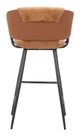 Juno Brown (Set of 2) Steel and Polyester Barstool