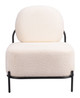 Arendal Vanilla Steel and Polyester Accent Chair