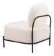 Arendal Vanilla Steel and Polyester Accent Chair