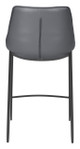 Magnus Dark Gray & Black (Set of 2) Steel and Polyurethane Counter Stool