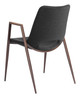 Desi Black & Walnut (Set of 2) Steel and Polyurethane Dining Chair