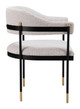 Zadar Misty Gray Steel and Polyester Dining Chair