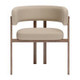 Ruge Beige (Set of 2) Steel and Polyurethane Dining Chair