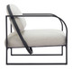 Flakt Ivory Aluminum and Polyester Accent Chair for Outdoor Use