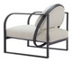 Flakt Ivory Aluminum and Polyester Accent Chair for Outdoor Use