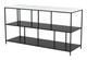 Singularity White & Black Natural Marble and Iron Console Table