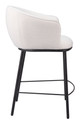 Essen Ivory Steel and Polyester Counter Stool
