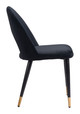 Menlo Black (Set of 2) Steel and Polyester Dining Chair