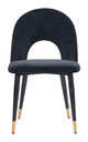 Menlo Black (Set of 2) Steel and Polyester Dining Chair