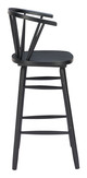 Stenger Black (Set of 2) Rubberwood Barstool