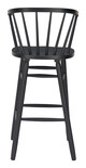 Stenger Black (Set of 2) Rubberwood Barstool