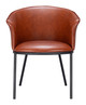 Garston Brown Steel and Polyurethane Dining Chair