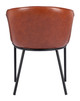 Garston Brown Steel and Polyurethane Dining Chair