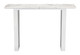 Atlas White & Silver Composite Stone and Stainless Steel Console Table