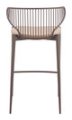 Silues Taupe & Brown (Set of 2) Steel and Polyurethane Counter Stool