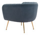 Deco Gray Stainless Steel and Polyester Accent Chair